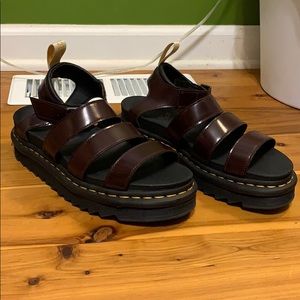 Dr. Martens Cherry Red Gladiator Sandals